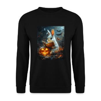 Halloween Lapin Cadeau Femmes Hommes Enfants Décoration - Sweat-shirt Unisexe - noir - Devant - Alina (178cm) & Michal (187cm)