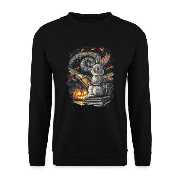 Halloween Lapin Cadeau Femmes Hommes Enfants Décoration - Sweat-shirt Unisexe - noir - Devant - Alina (178cm) & Michal (187cm)