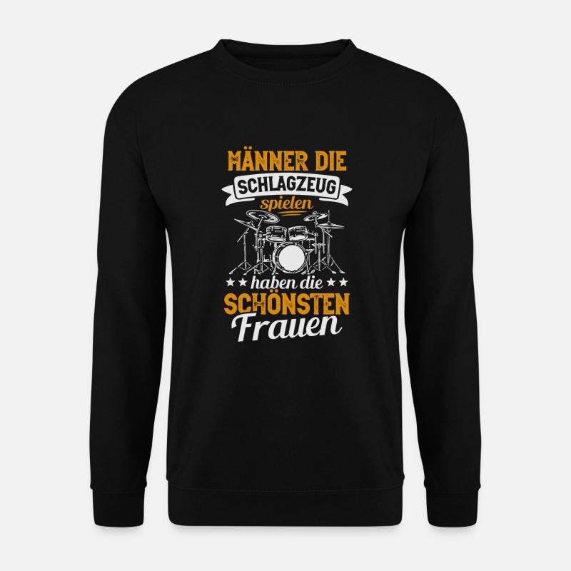 Schlagzeug Männer Schlagzeuger Drummer - Unisex Pullover - Schwarz
