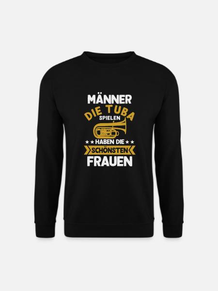 Tuba Männer Tubist Tubaspieler Orchester Musiker - Unisex Pullover - Schwarz