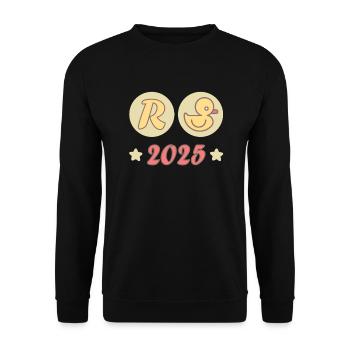 Canard Pension 2025 Pension Retraite Grand-père Mamie Retraité - Sweat-shirt Unisexe - noir - Devant - Alina (178cm) & Michal (187cm)