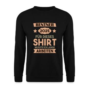 Pension 2025 Cadeau Pension 2025 Retraite Papi - Sweat-shirt Unisexe - noir - Devant - Alina (178cm) & Michal (187cm)