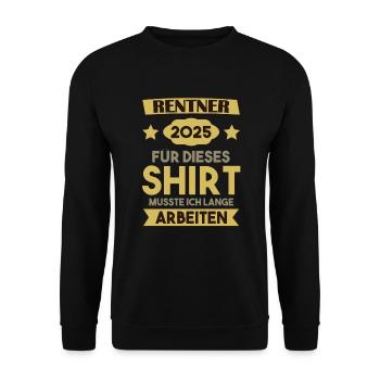 Pension 2025 Cadeau Pension 2025 Retraite Papi - Sweat-shirt Unisexe - noir - Devant - Alina (178cm) & Michal (187cm)