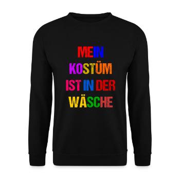 Costume de Carnaval Cadeau Femme Carnaval Carnaval - Sweat-shirt Unisexe - noir - Devant - Alina (178cm) & Michal (187cm)