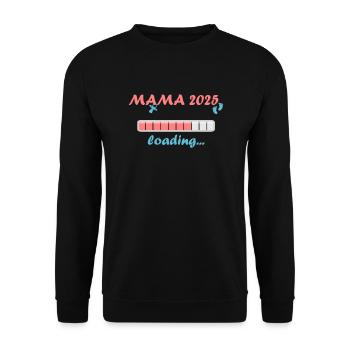 Maman 2025 Cadeau Femmes Dames Mère Enceinte - Sweat-shirt Unisexe - noir - Devant - Alina (178cm) & Michal (187cm)