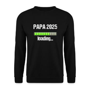 Dad 2025 Gift Men Men Father Pregnant - Unisex Sweatshirt - black - Front - Alina (178cm) & Michal (187cm)