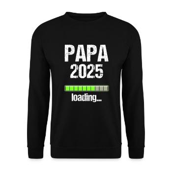 Dad 2025 Gift Men Men Father Pregnant - Unisex Sweatshirt - black - Front - Alina (178cm) & Michal (187cm)