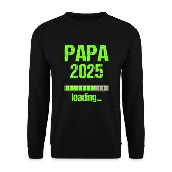 Dad 2025 Gift Men Men Father Pregnant - Unisex Sweatshirt - black - Front - Alina (178cm) & Michal (187cm)