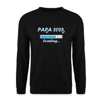 Dad 2025 Gift Men Men Father Pregnant - Unisex Sweatshirt - black - Front - Alina (178cm) & Michal (187cm)
