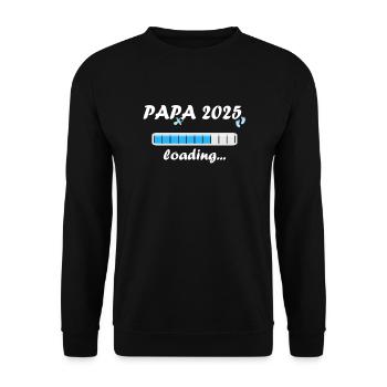 Dad 2025 Gift Men Men Father Pregnant - Unisex Sweatshirt - black - Front - Alina (178cm) & Michal (187cm)
