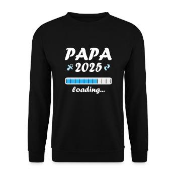 Dad 2025 Gift Men Men Father Pregnant - Unisex Sweatshirt - black - Front - Alina (178cm) & Michal (187cm)