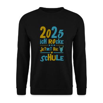 School Child 2025 Young Girls School Enrollment 2025 Decoration - Unisex Sweatshirt - black - Front - Alina (178cm) & Michal (187cm)