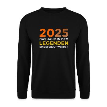 School Child 2025 Young Girls School Enrollment 2025 Decoration - Unisex Sweatshirt - black - Front - Alina (178cm) & Michal (187cm)