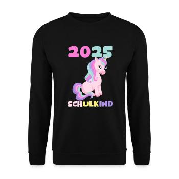 School Child 2025 Young Girls School Enrollment 2025 Decoration - Unisex Sweatshirt - black - Front - Alina (178cm) & Michal (187cm)