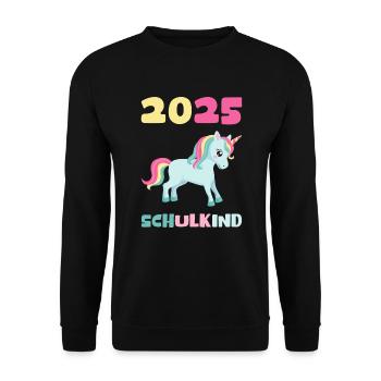 School Child 2025 Young Girls School Enrollment 2025 Decoration - Unisex Sweatshirt - black - Front - Alina (178cm) & Michal (187cm)