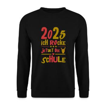 School Child 2025 Young Girls School Enrollment 2025 Decoration - Unisex Sweatshirt - black - Front - Alina (178cm) & Michal (187cm)