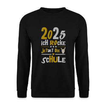 School Child 2025 Young Girls School Enrollment 2025 Decoration - Unisex Sweatshirt - black - Front - Alina (178cm) & Michal (187cm)