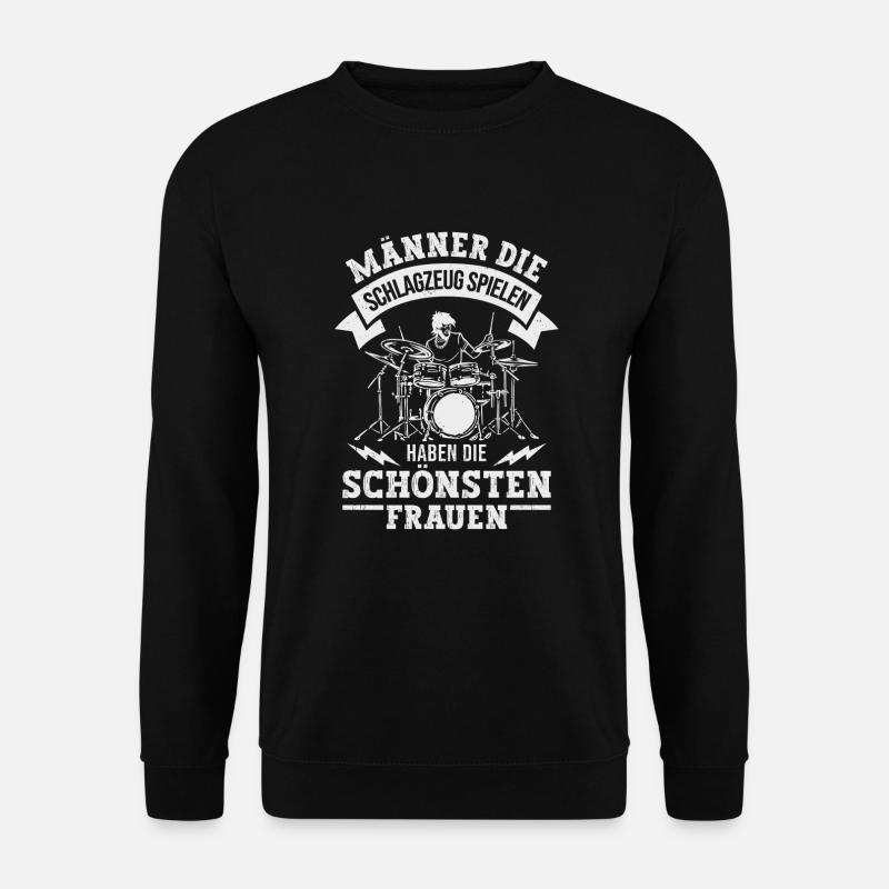 Schlagzeuger Männer Drummer Schlagzeug - Unisex Pullover - Schwarz