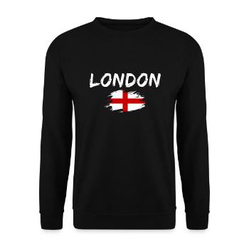 Londres, Angleterre, Ville de Londres - Sweat-shirt Unisexe - noir - Devant - Alina (178cm) & Michal (187cm)