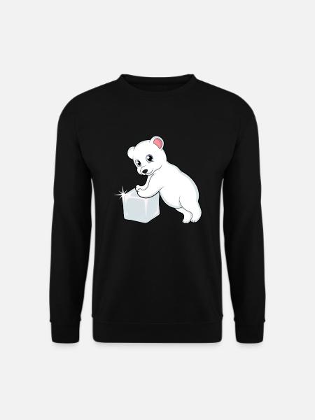 L’ours polaire sur le glaçon - Sweat-shirt Unisexe - noir