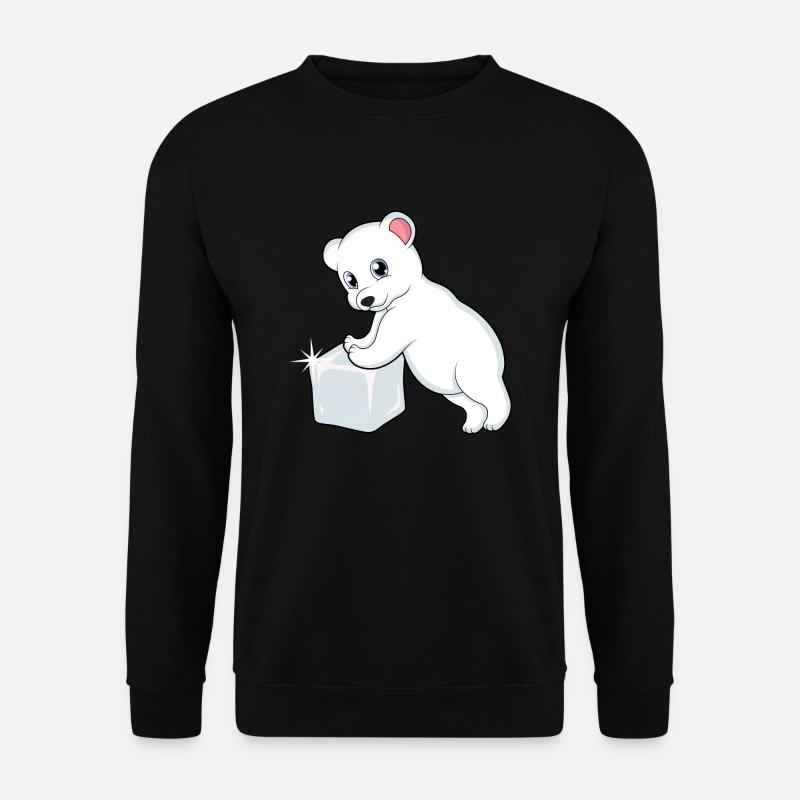 Polar bear on the - Unisex Sweatshirt - black