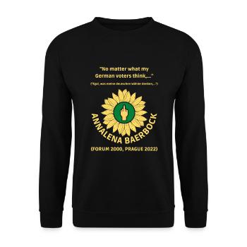 Bearbock Forum 2000 - "No matter,..." - Unisex Pullover - Schwarz - Vorne - Alina (178cm) & Michal (187cm)