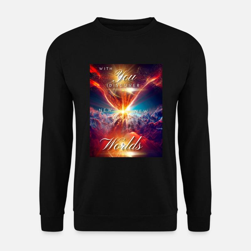 NEW WORLDS Design - Unisex Pullover - Schwarz