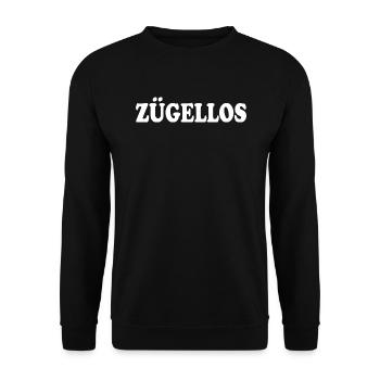 zügellos - Unisex Pullover - Schwarz - Vorne - Alina (178cm) & Michal (187cm)