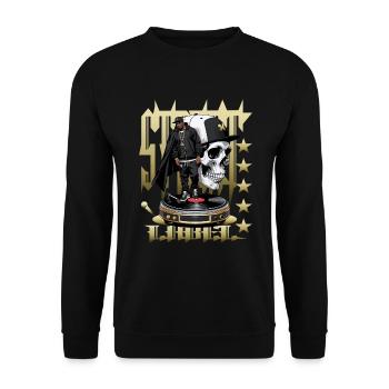 Straßen Rapper - Unisex Pullover - Schwarz - Vorne - Alina (178cm) & Michal (187cm)