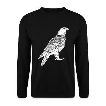 Adler - Unisex Pullover - Schwarz - Vorne - Alina (178cm) & Michal (187cm)
