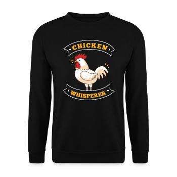 Farming Farm Chicken Whisperer Farmer - Unisex Sweatshirt - black - Front - Alina (178cm) & Michal (187cm)