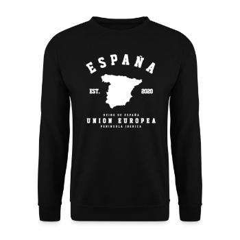 ESPAGNE - Sweat-shirt Unisexe - noir - Devant - Alina (178cm) & Michal (187cm)