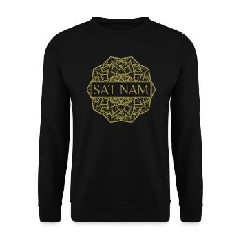 Sat Nam Mandala - Unisex Sweatshirt - black - Front - Alina (178cm) & Michal (187cm)