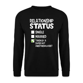Drôle son et son cadeau Anesthésiste - Sweat-shirt Unisexe - noir - Devant - Alina (178cm) & Michal (187cm)