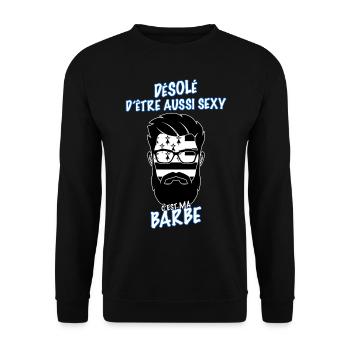 Breton Trop Sexy C'est le Mien - Sweat-shirt Unisexe - noir - Devant - Alina (178cm) & Michal (187cm)