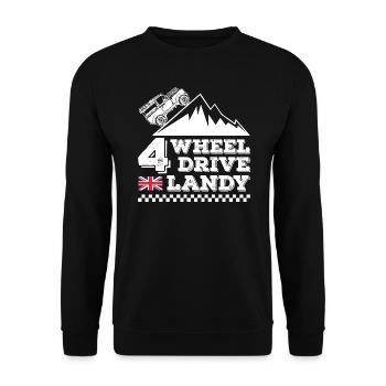 4 Wheel Drive Landy - Unisex Sweatshirt - black - Front - Alina (178cm) & Michal (187cm)
