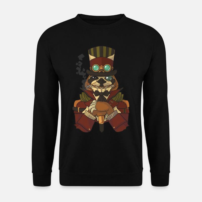 Steampunk Faultier - Unisex Pullover - Schwarz
