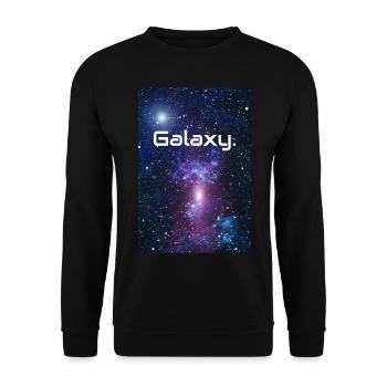 Galaxy Wort Universum Sterne Milchstraße Geschenk - Unisex Pullover - Schwarz - Vorne - Alina (178cm) & Michal (187cm)