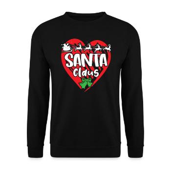 Père Noël Joyeux Noël - Sweat-shirt Unisexe - noir - Devant - Alina (178cm) & Michal (187cm)