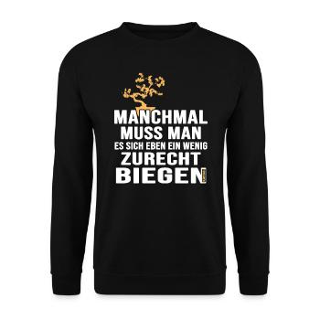 BONSAI drahten Bonsaidraht Yamadori Bonsaiform - Unisex Pullover - Schwarz - Vorne - Alina (178cm) & Michal (187cm)