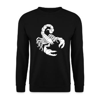 Schöne Skorpion lustige Geschenkidee für die Liebsten - Unisex Pullover - Schwarz - Vorne - Alina (178cm) & Michal (187cm)