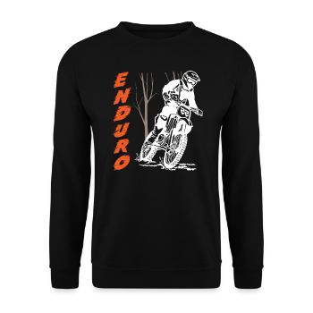 Enduro Motocross - Unisex Sweatshirt - black - Front - Alina (178cm) & Michal (187cm)