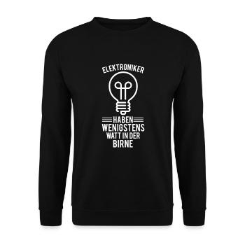 Les électroniciens ont au moins watt dans la tête - Sweat-shirt Unisexe - noir - Devant - Alina (178cm) & Michal (187cm)