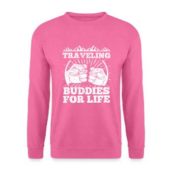 Traveling Buddies - Unisex Sweatshirt - pink - Front
