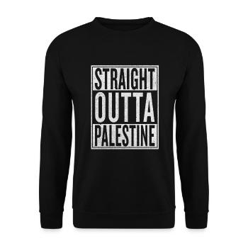 Straight Outta Palestine | Cadeau de Palestina - Sweat-shirt Unisexe - noir - Devant - Alina (178cm) & Michal (187cm)