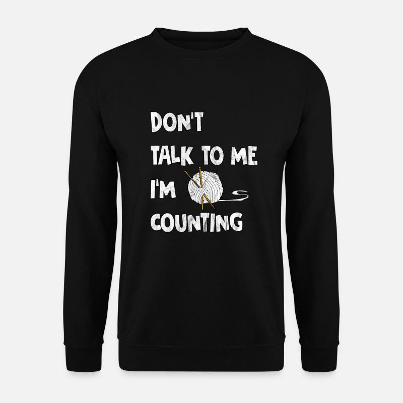 Crochet - Funny - Gift idea - Unisex Sweatshirt - black