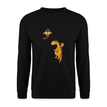 Dragon with dragon - Unisex Sweatshirt - black - Front - Alina (178cm) & Michal (187cm)