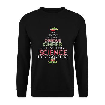 Cadeau de professeur de science Elfe de Noël - Sweat-shirt Unisexe - noir - Devant - Alina (178cm) & Michal (187cm)