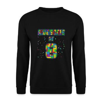 Großartig mit 8 Jahr Geschenk 8. Geburtstag - Unisex Pullover - Schwarz - Vorne - Alina (178cm) & Michal (187cm)