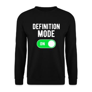 Mode Définition ON Gym Entraînement de musculation - Sweat-shirt Unisexe - noir - Devant - Alina (178cm) & Michal (187cm)